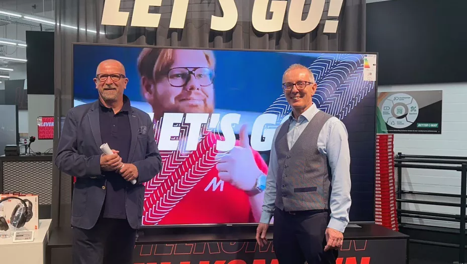 Frank Unland (Geschäftsführer MediaMarkt Göttingen) und Jürgen Brunke (Center Manager Kauf Park)